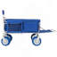Chariot de plage robuste avec hayon rabattable et roues tout-terrain de 23 cm (9 po), chariot utilitaire pliable d'une capacité de 227 kg (500 lb) avec sac isotherme, bleu
