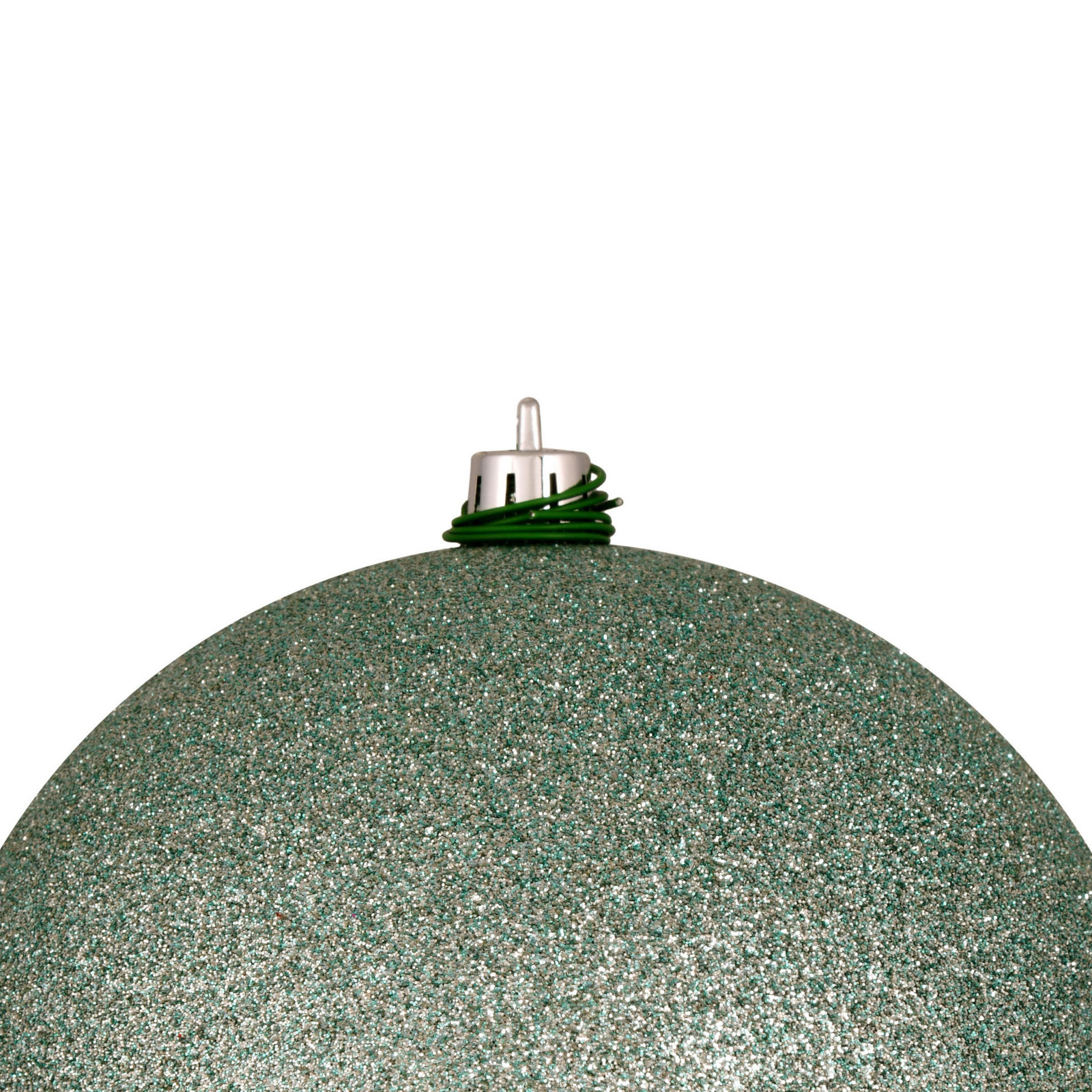 Holiday Décor Ball Ornament, 3" H x 3" W x 3" D, Frosty Mint Glitter