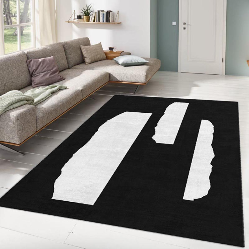 Non-Slip Area Rug, 100% Polyester, 47.2 x 70.9 inches | Raschel Knitting, Pile Height: 0.4 inches | Woven Carpet with Felt Dot Underside, Machine Washable | Stylish Digital Print Design for Home Decor