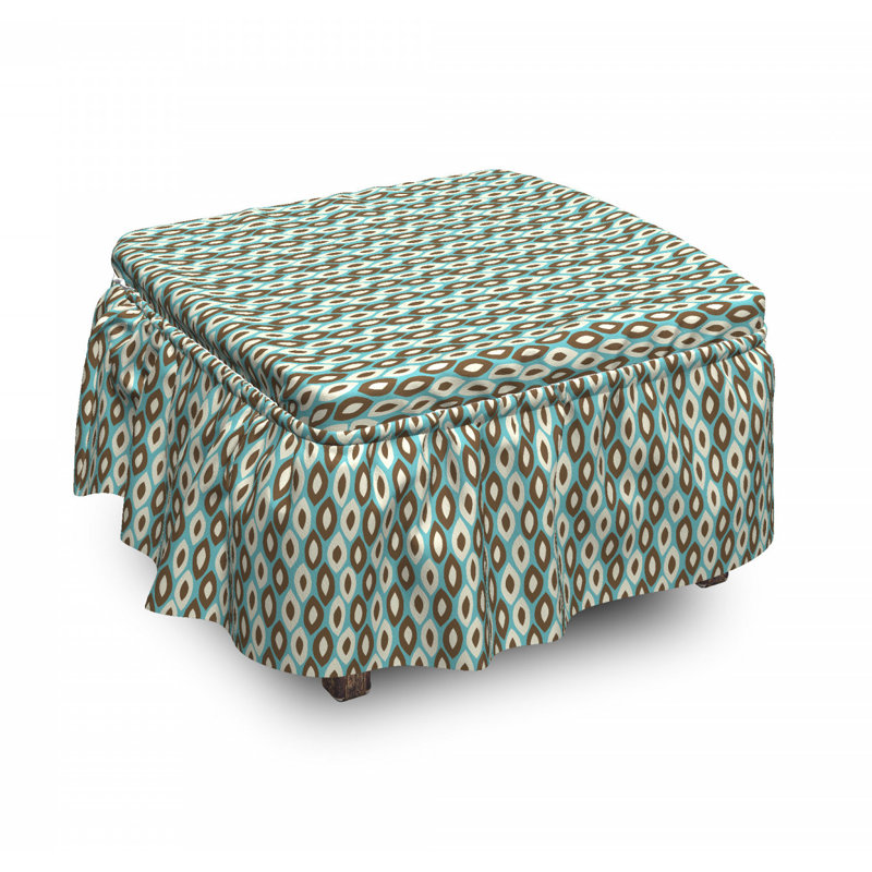 Housse pour repose-pieds simple oval shapes