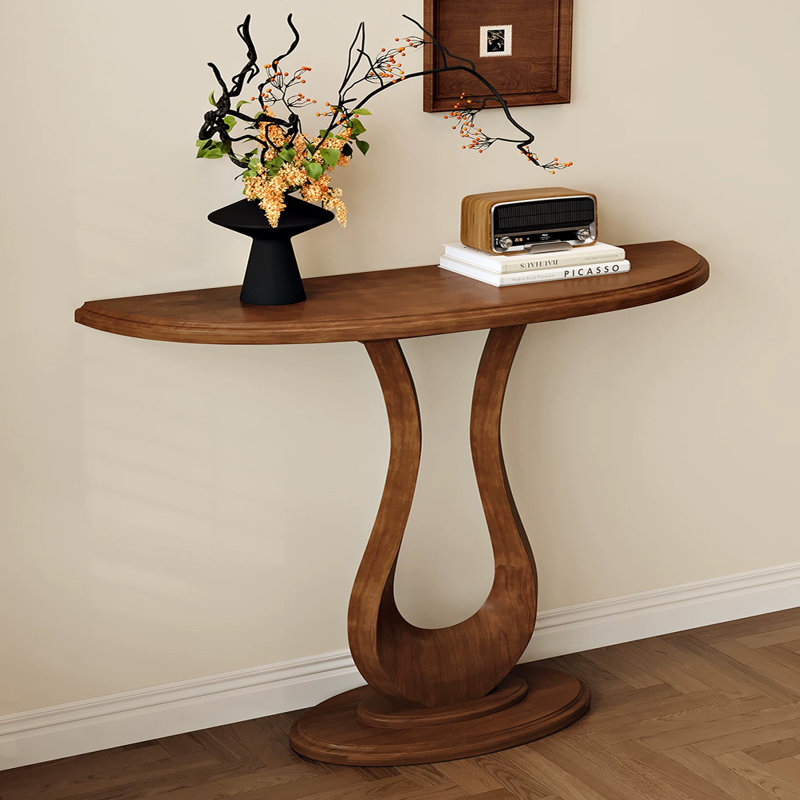Console en bois massif brun noisette, 47.24