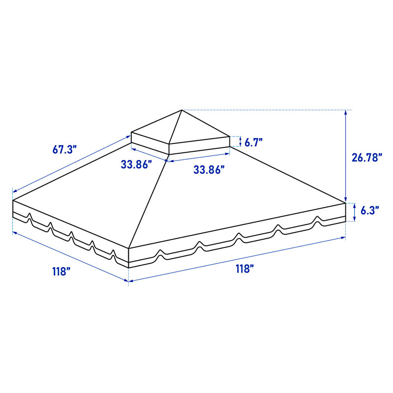 Auvent de remplacement pour abri de jardin extérieur, Beige