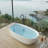 55.12'' x 27.56'' Freestanding Soaking Solid Surface Bathtub