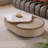 Microcrystalline stone adjustable coffee table