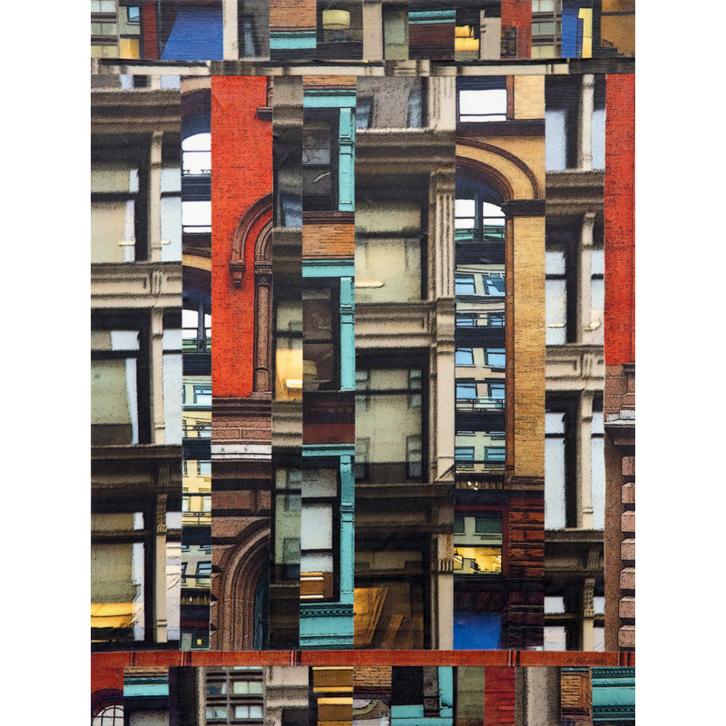 Patchwork City 17 Print by Marilyn Henrion, Picture Frame Paper