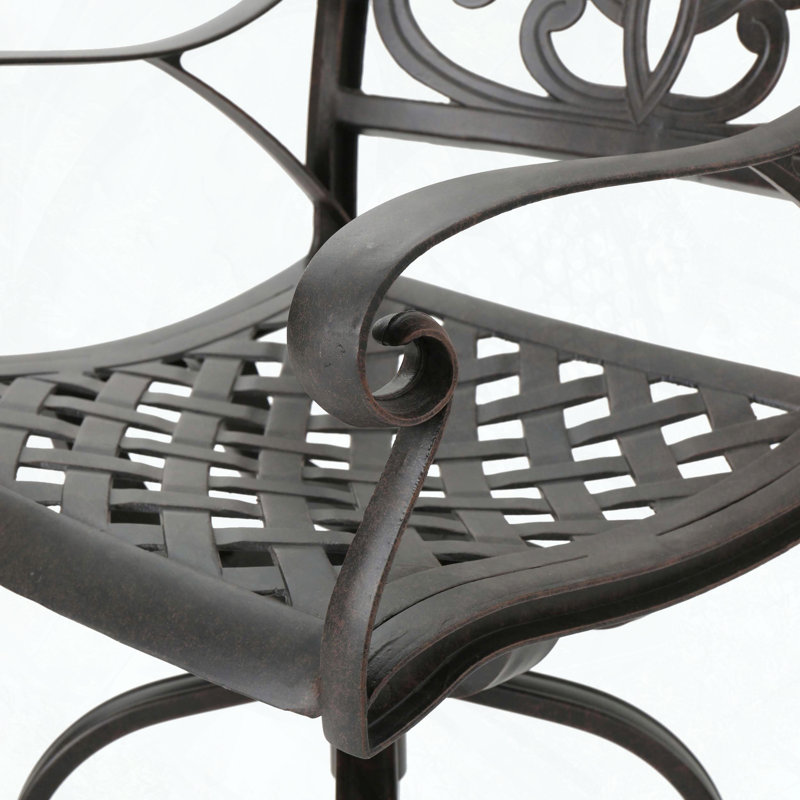 Tabouret de bar pivotant en fonte d'aluminium