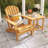 Oversize Wooden Outdoor Folding Adirondack Chair With Pre-Assembled Backrest & Seatboard, Wood Patio Chair For Garden Backyard Porch Pool Deck Firepit