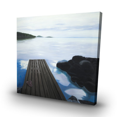 Evening on the dock - 32"x32" art on canvas