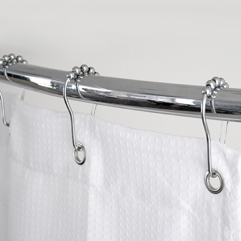 Crochets de rideau de douche Premium Premium, Chrome
