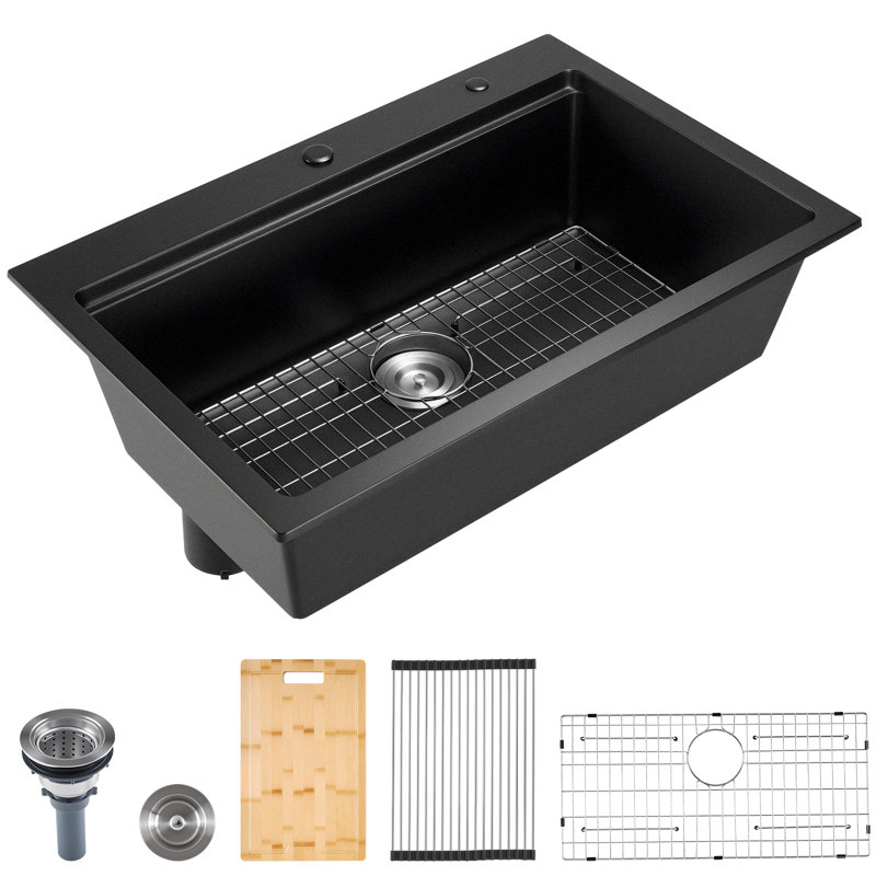 33 po. Lavabo de cuisine en granite 33 po.