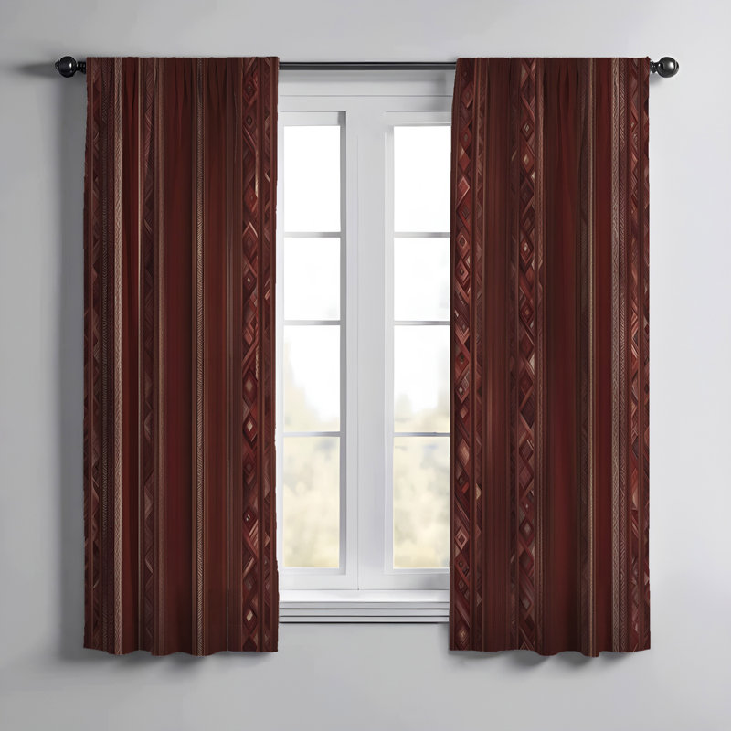Paire de rideaux semi-transparents en polyester Drevin, L 40 po x L 82 po