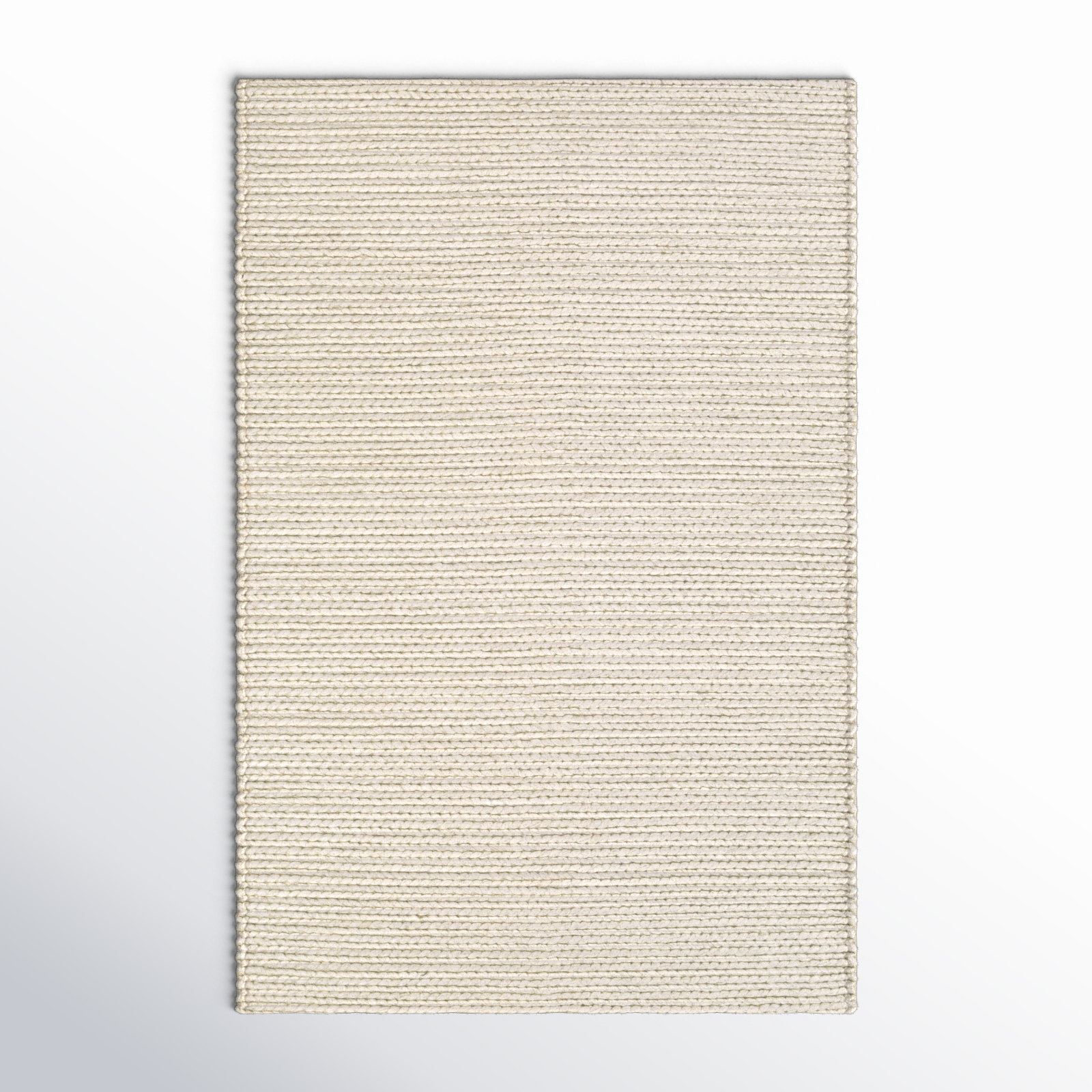Ithaca Cream Hand-Woven Rug, Rectangle 2' x 3'