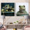 Bathroom Geckos Green Soak - Bathroom Square Collage Set Of 2