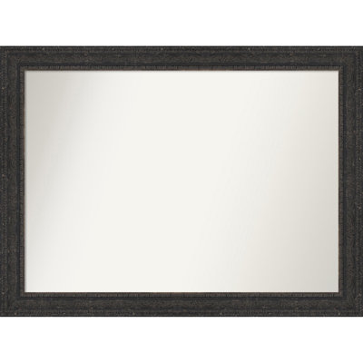 Attic Aged Non-Beveled Wood Framed Wall Mirror