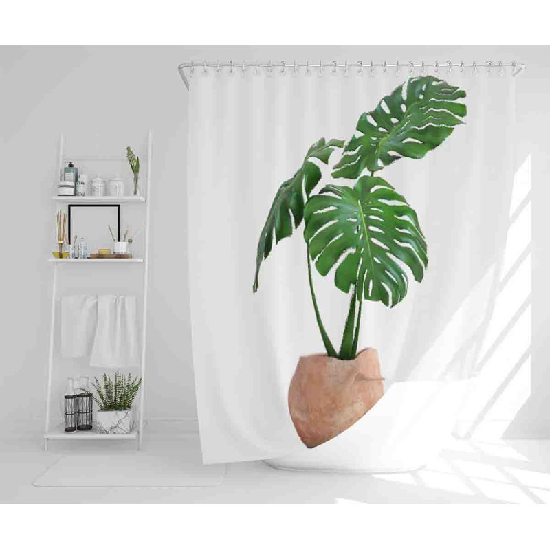 Miraya 13 Piece Polyester Shower Curtain Set