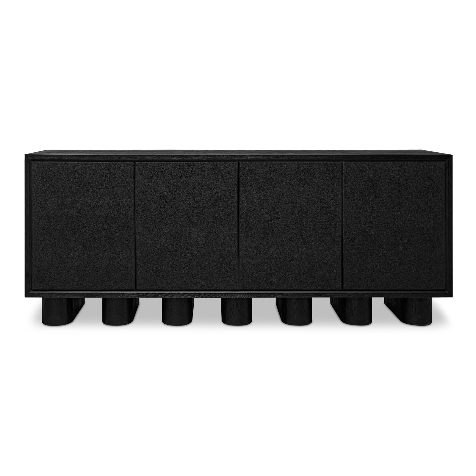 4-Door Sideboard Cabinet, Black