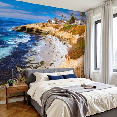 Peel and Stick Wallpaper Wall Mural La Jolla coastline Southern California San Diego P Wall Art Self Adhesive and Removable