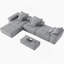 Canapé modulaire surdimensionné moderne avec coussins moelleux et combinaison de bricolage, aucun assemblage requis-118085147