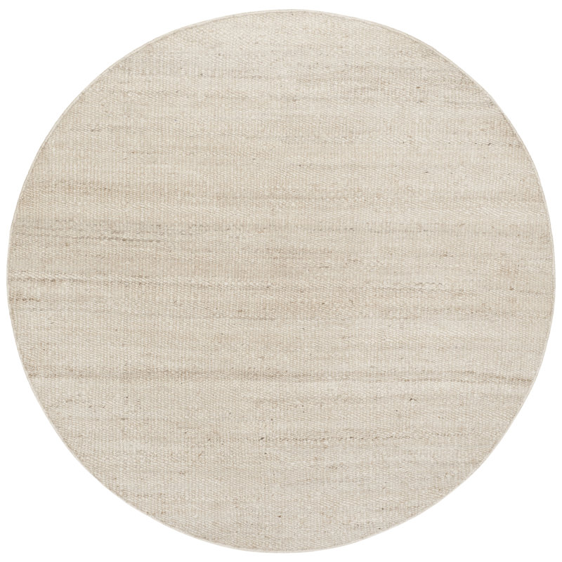 Fitzwater Hand Woven Jute Area Rug, Rond 6 pi