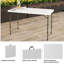 Adjustable Folding Table - Portable 4-Foot Plastic Utility Tabletop with 2 Height Settings - Indoor and Outdoor Seating by Lavish Home (White)