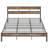 King Bed Frame And Headboard, Easy Assembly, Noise-free, No Box Spring Needed, Heavy Strong Metal Support Frames, Double-row Support Bars, Rustic Brown-343712612