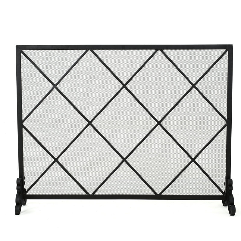 Pare-étincelles simple en fer, losange au design moderne et chic, l 41,5 po x P 8,9 po, H 32,1 po