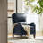 Beecher Traditional 28.75" Wide Genuine Leather Manual Club Recliner with Solid Wood Legs-443251222