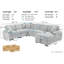 Upholstered 117.5 " Chenille U-Shaped Sofa Bed-732847098