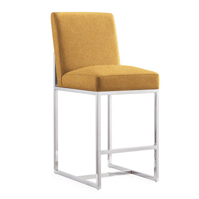 Baptista Upholstered Counter Stool with Metal Frame