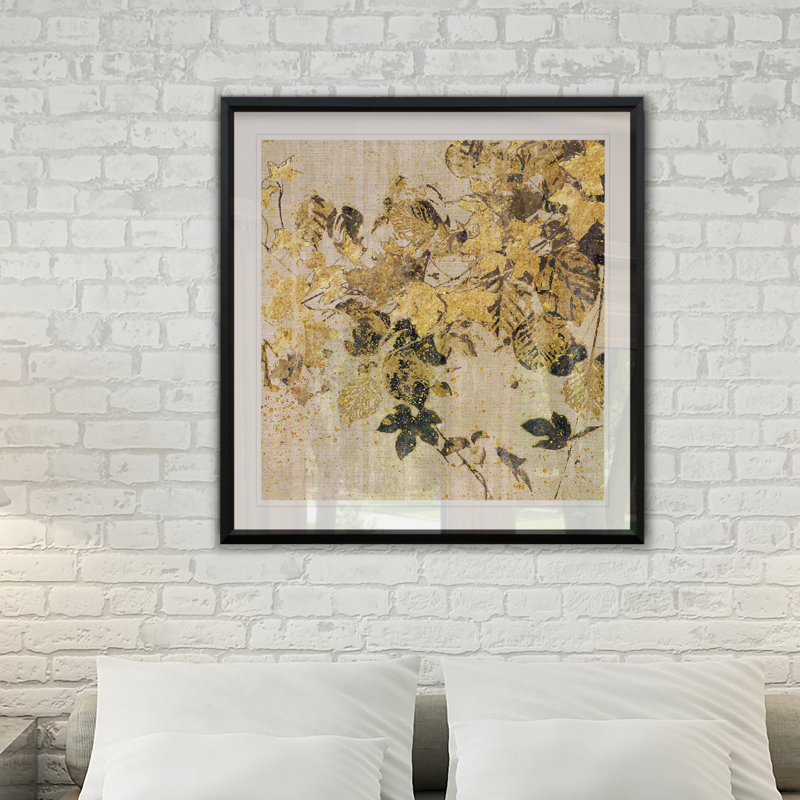 « bold ivy », reproduction encadrée, H 30,5 po x l 30,5 po x P 1,5 po