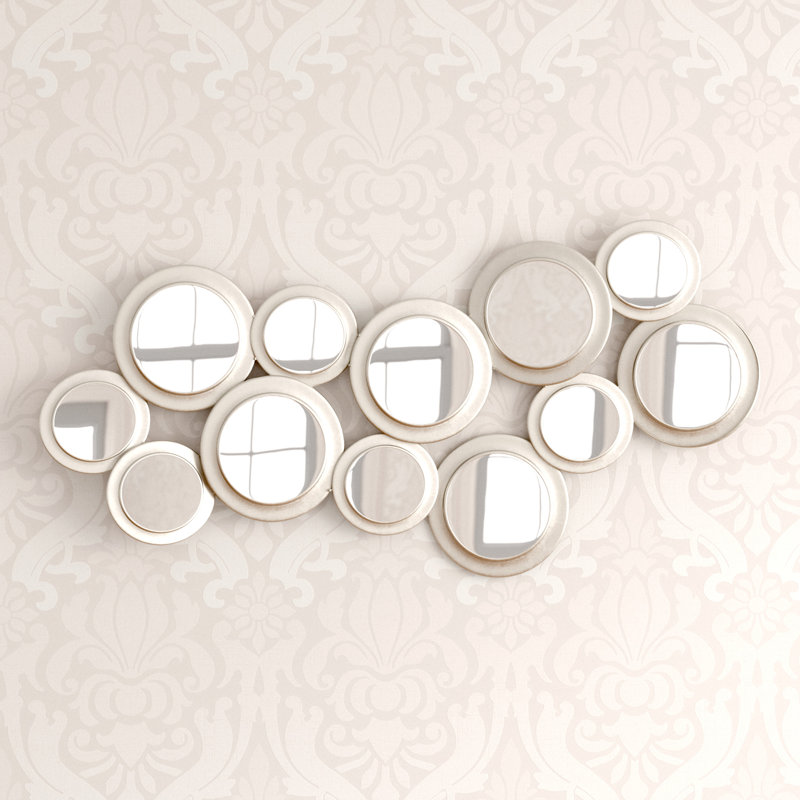 Busireddy Metal Flat Wall Mirror, Silver