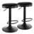 Corrigan Studio® 2 Piece Backless Adjustable Fabric Bar Stool In Black With Black Base