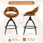 Swivel Upholstered Counter Stool with Metal Frame