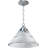 1-Light Indoor Brushed Nickel Single Pendant with Clear Ribbed Glass Bowl Shade-11801657