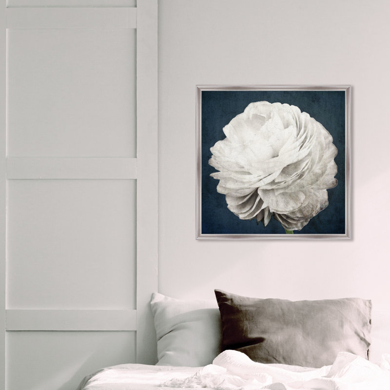 Floral and Floral Glam Pretty View II Florals - Reproduction d'art graphique sur papier, H 20 po x l 20 po, Cadre noir plat