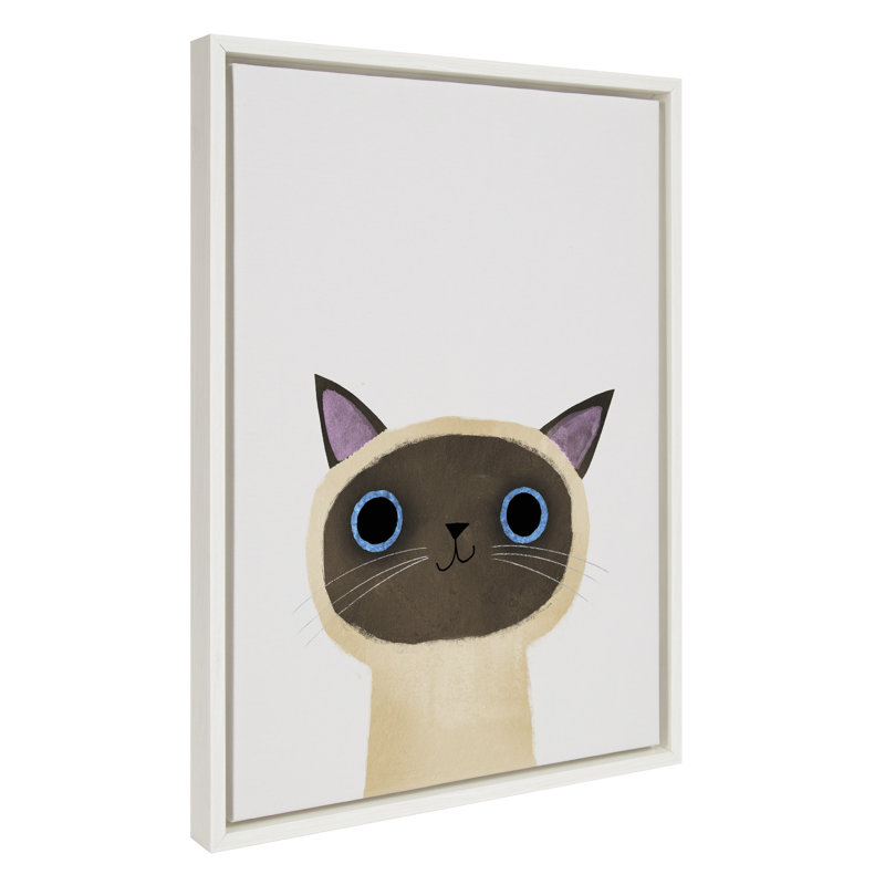 Impression sur toile encadrée «Siamese Cat» par Planète Chat