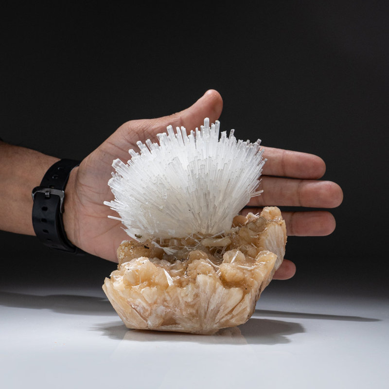 Scolecite on Stilbite from Nasik District, Maharashtra, India (2.20 Lbs)