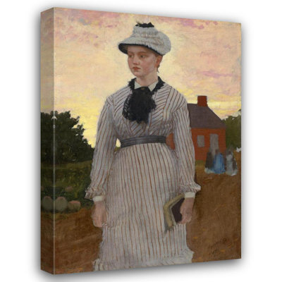 «The Red School House» par Winslow Homer - Art mural sur toile tendue avec châssis