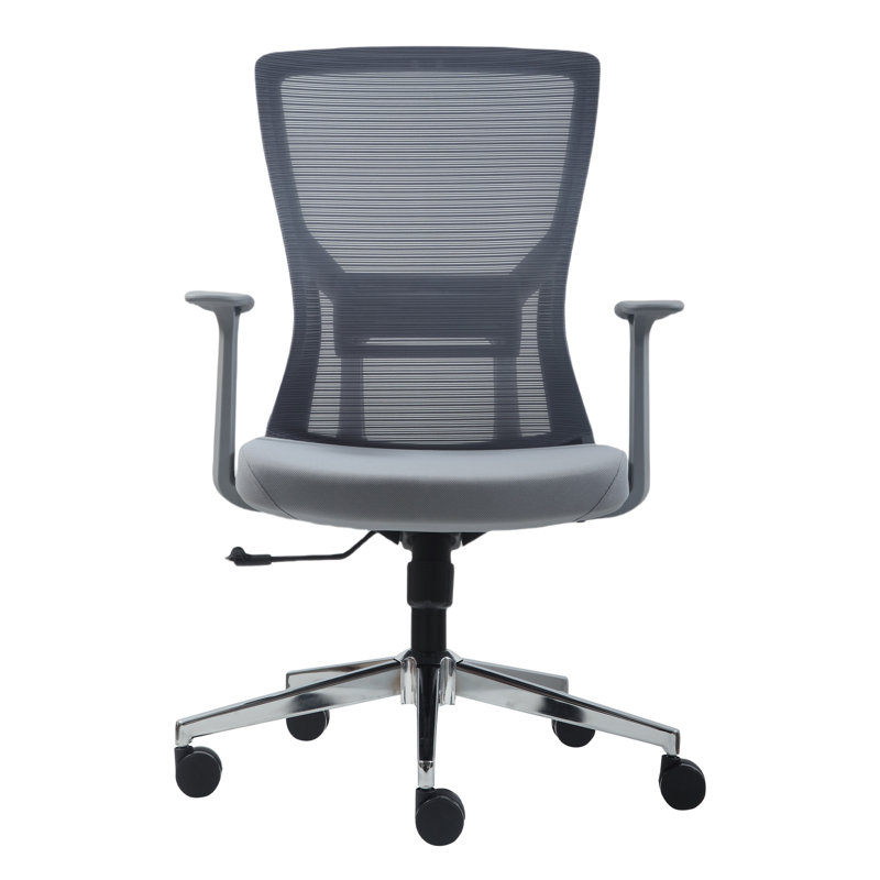 Fcd Office Chair Mid Back Mesh Swivel Rolling Desk Chairs With Adjustable Lumbar Support And Seat Height, Tiltable Back