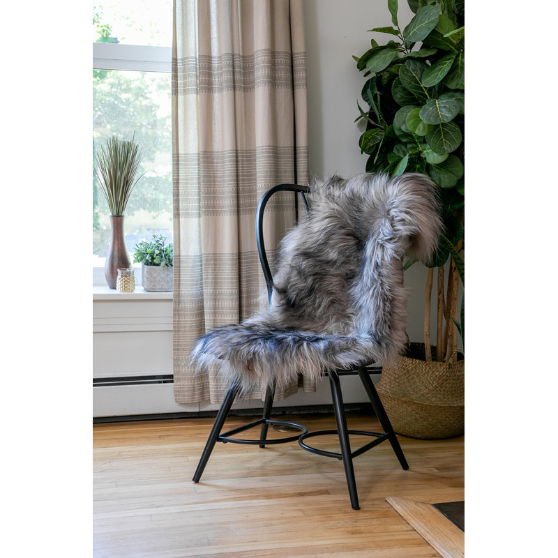 Tapis en laine de mouton à poils longs 2 pi x 3,5 pi Fibre par Auskin, Caribou