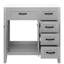 Meuble-lavabo 36 po, lavabo autoportant en bois massif et encastré gris, tiroirs décoratifs pour la maison-1413726557