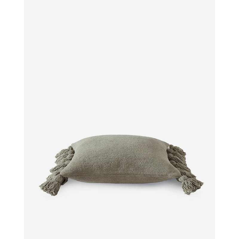 Pom Pom Square Pillow Cover & Insert, Boulder