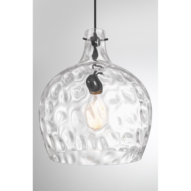 Luminaire suspendu 1 lumière Orjona, Noir