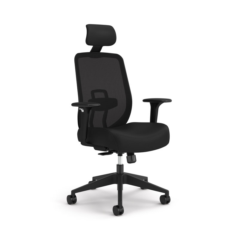HON Altern Mesh Mid Back Task Chair, Black Frame, Black, Black, Black