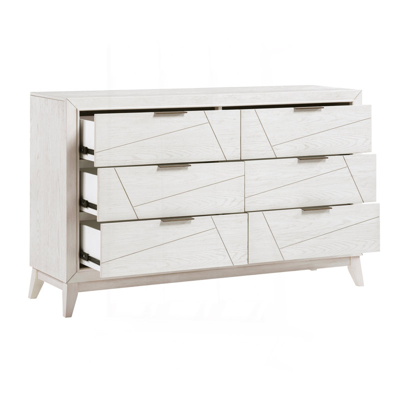 Commode de finition blanche antique avec tiroirs de rangement