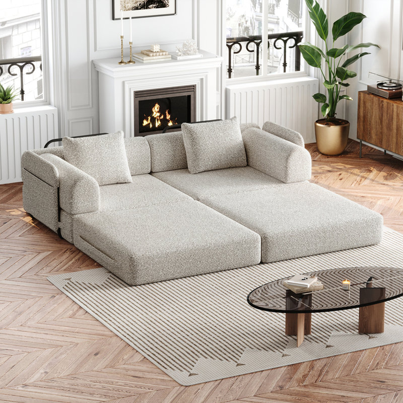 Convertible Sofa Bed, Beige