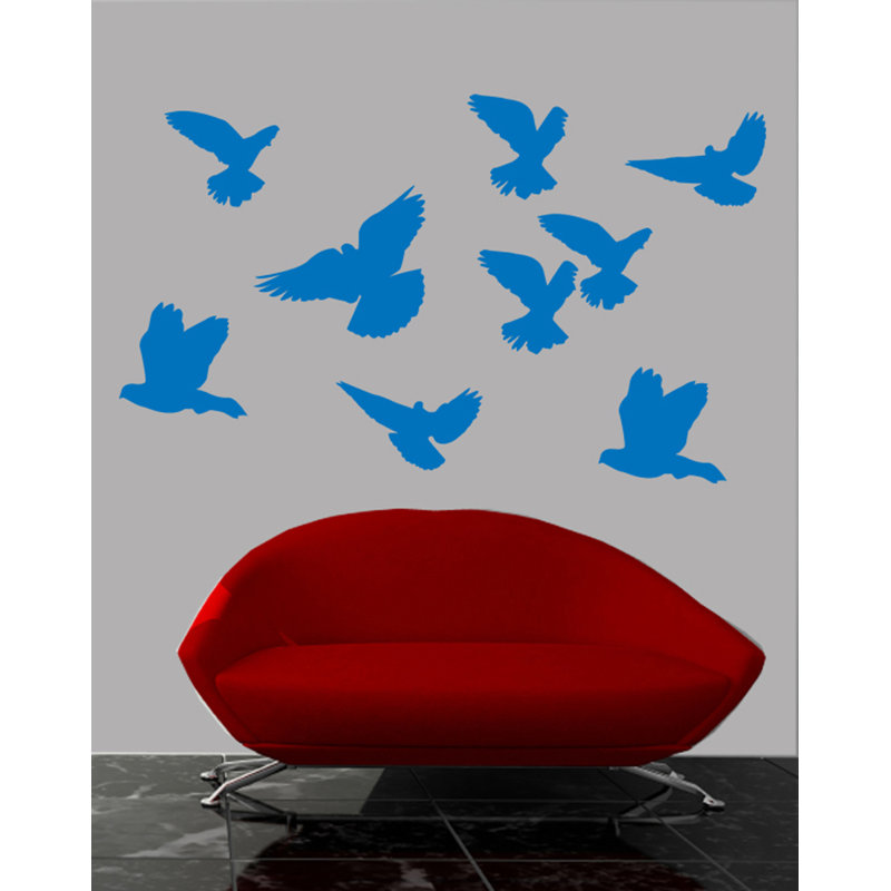 Animals Non-Wall Damaging Wall Decal, Blue