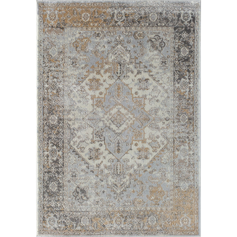 Tapis oriental gris, Rectangulaire 2 pi x 4 pi