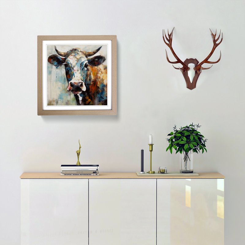 Single Picture Frame Print on Wood, Oak