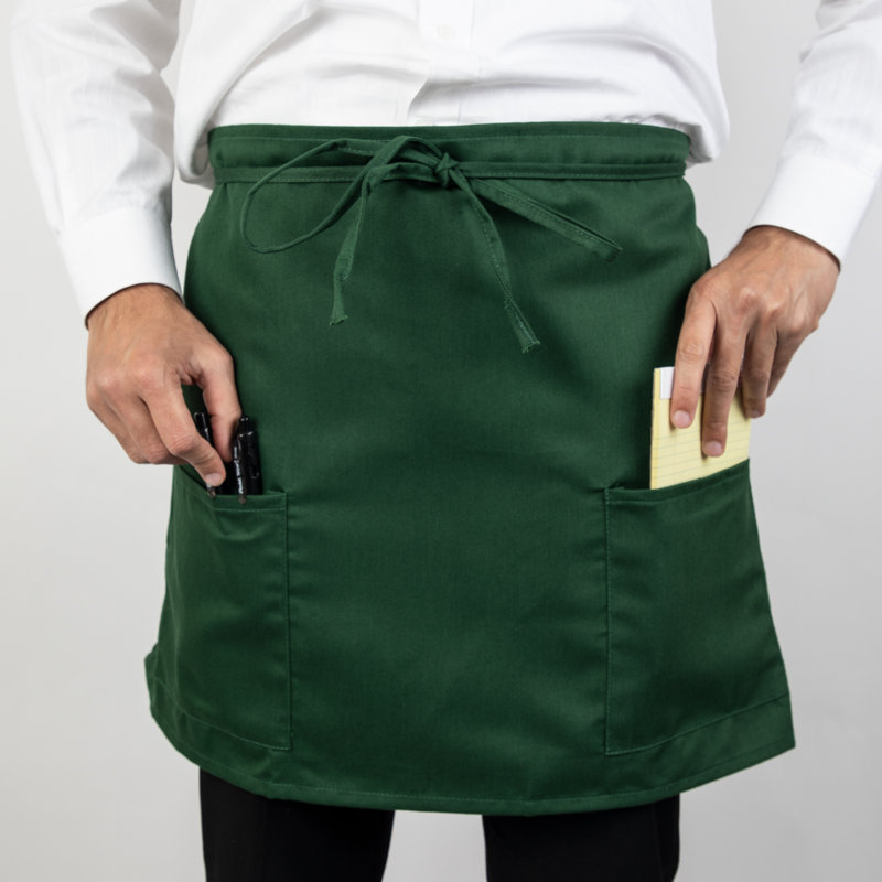 Demi-tablier de bistro - paquet de 12, Vert